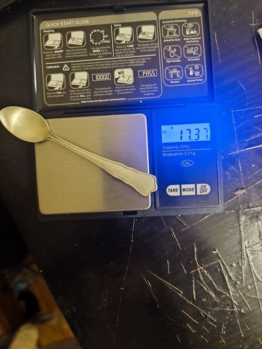 Prata - colher de prata Topazio 17.27g