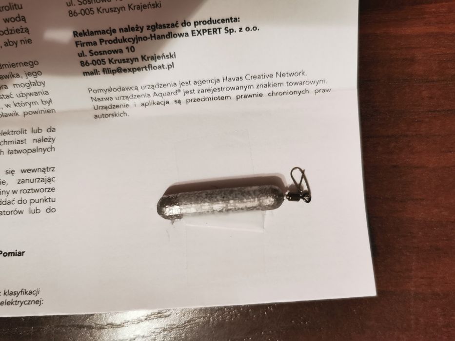 Spławik Aquart Expert nowy sprawdza jakość wody i jej zasolenie