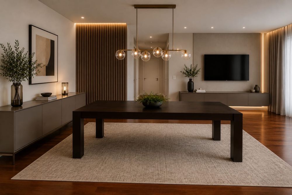 Mesa de jantar con 6 cadeiras