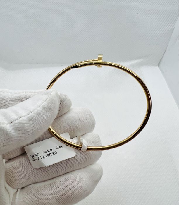 Золотой браслет Cartier Juste un Clou small. Розовое золото 750. 2700$