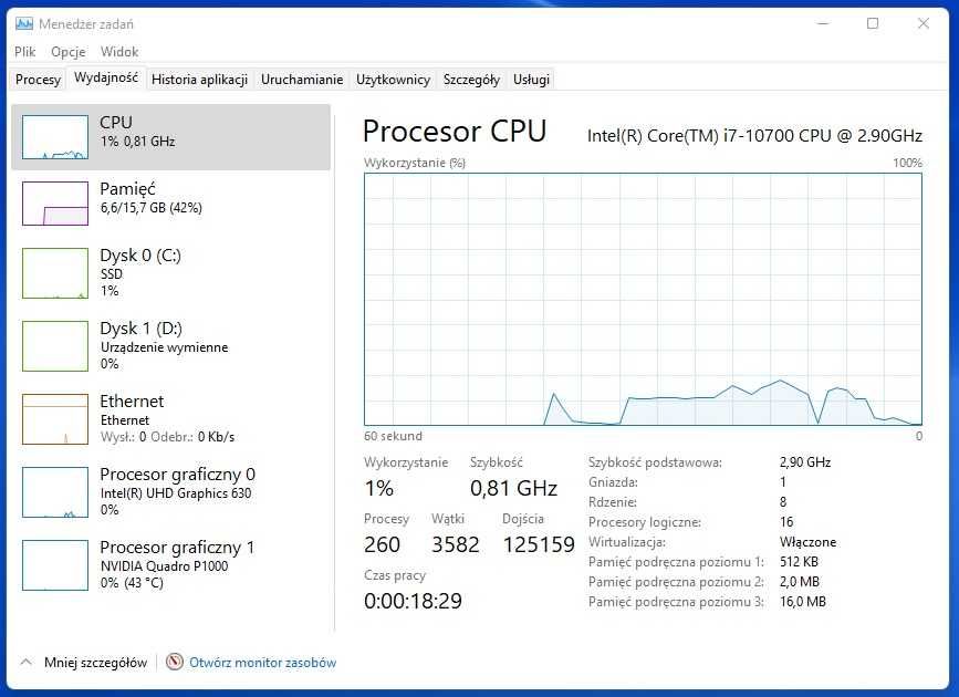 Dell Precision 3240 Intel i7-10700 Nvidia Quadro P1000 16GB RAM 500 GB