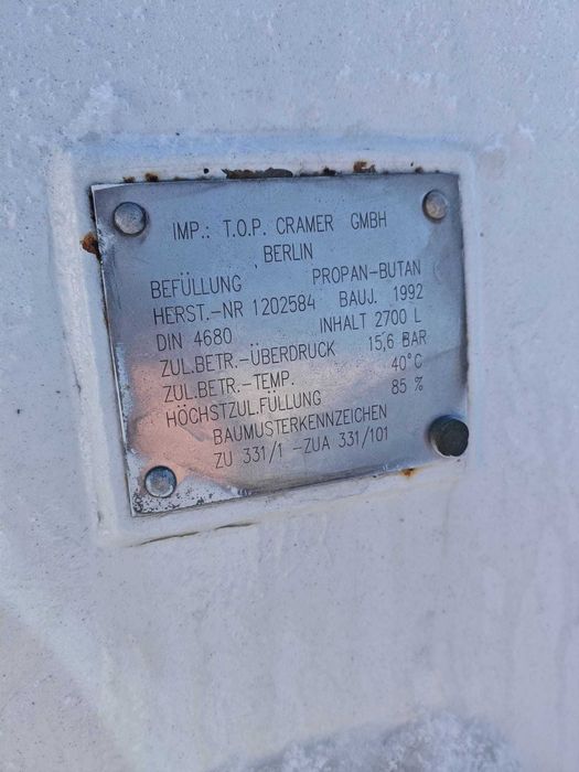 Butla  na gaz zbiornik 2700l