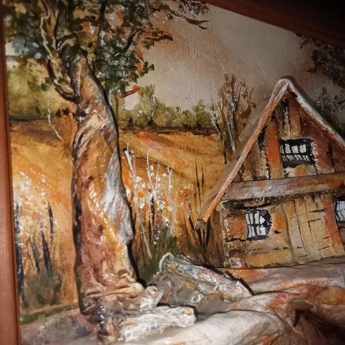 Obraz ze skóry 47/ 37 cm