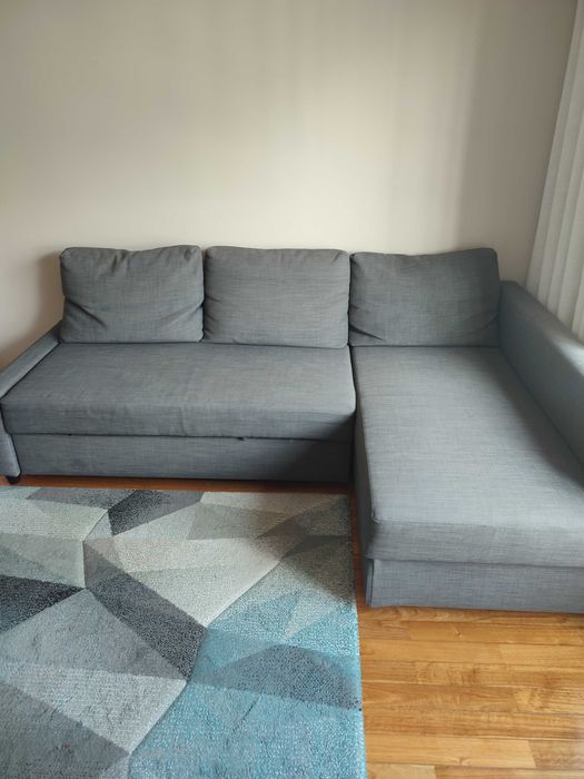 Sofá-cama IKEA FRIHETEN c/ arrumação | Cinzento escuro | Bom estado