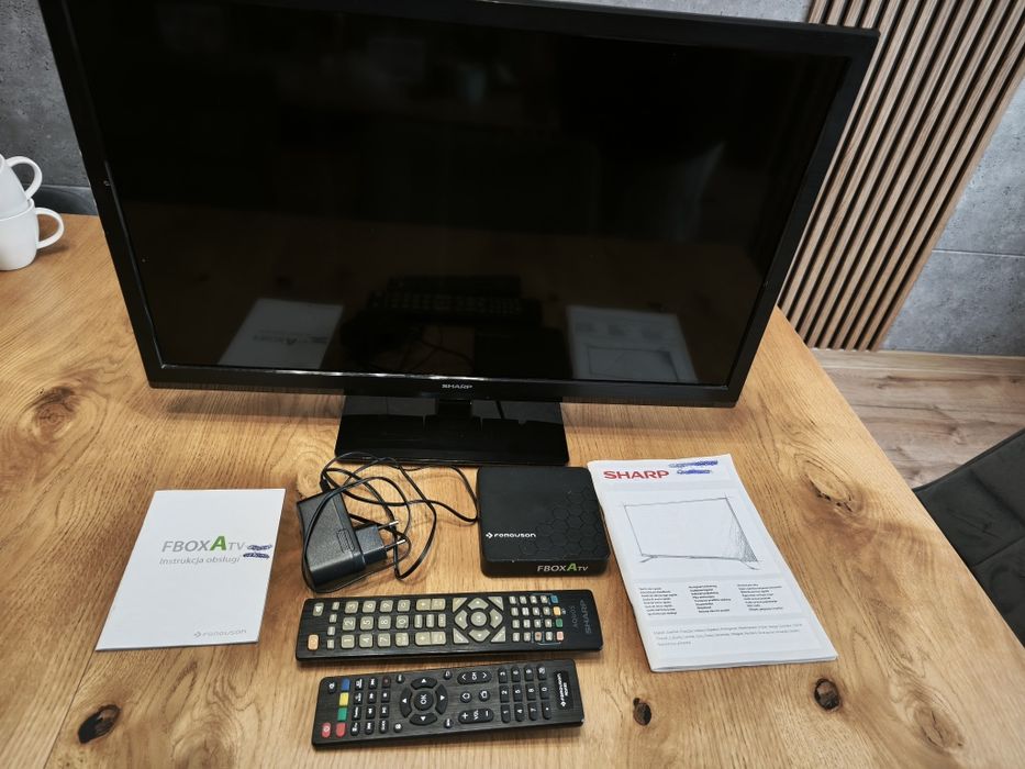 Zestaw TV SHARP 24" LC-24CHF4012E  z Media Player Android Box Ferguson Fbox