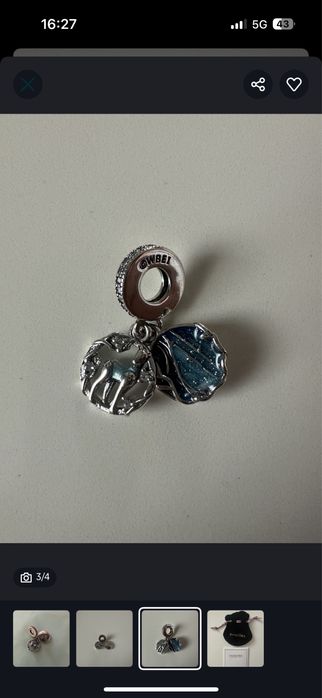 Patronus Łania charms zawieszka  do bransoletki modulowej nowa Kraków