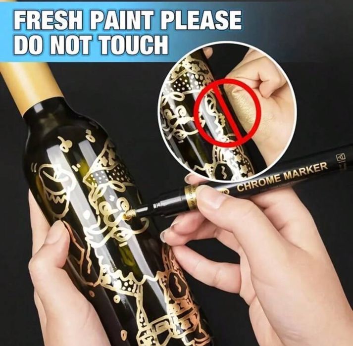 2 canetas glitter tinta dourada e prateada NOVAS