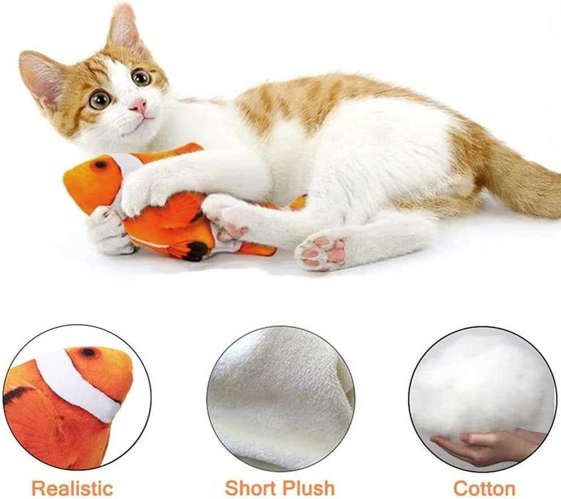 Vários peixes interativos brinquedo para gatos com MOVIMENTO - NOVO