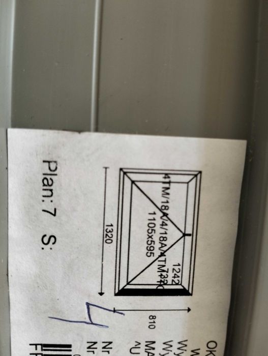 Okno PCV uchylne Mahoń 132x81 szyba 3x NOWE