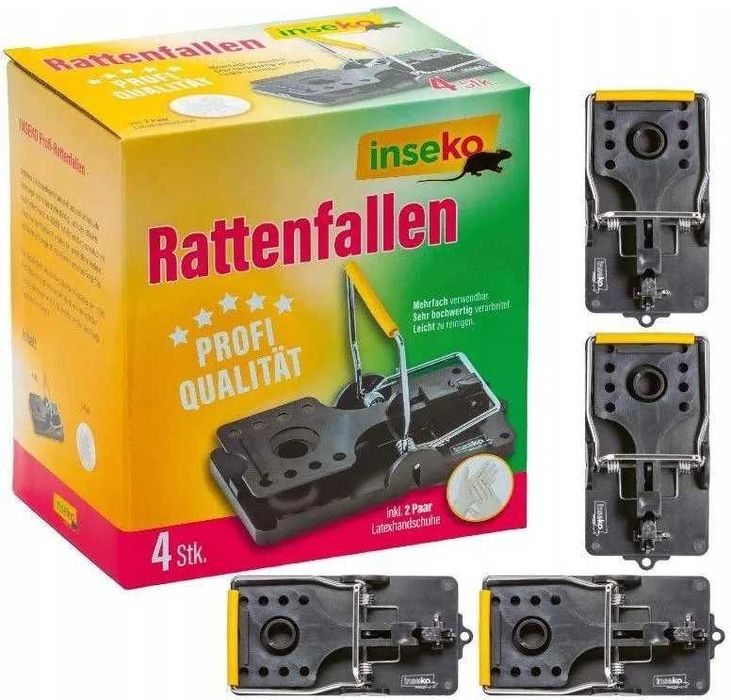 Zestaw pułapek na szczury / gryzonie INSEKO – 4 sztuki