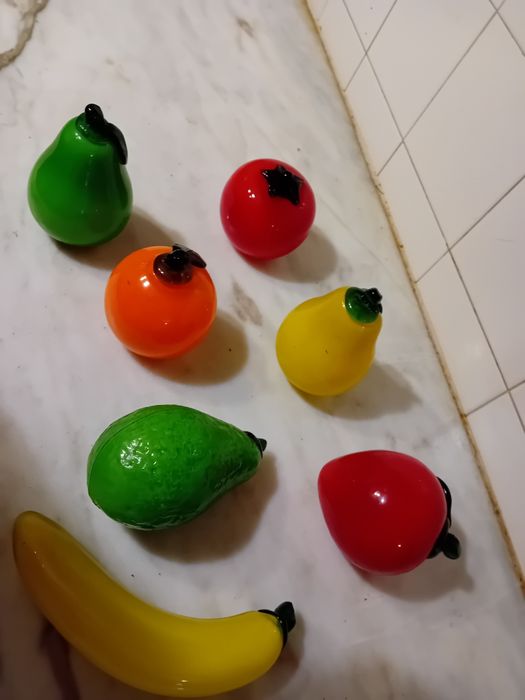 Conjunto de Frutas em Vidro