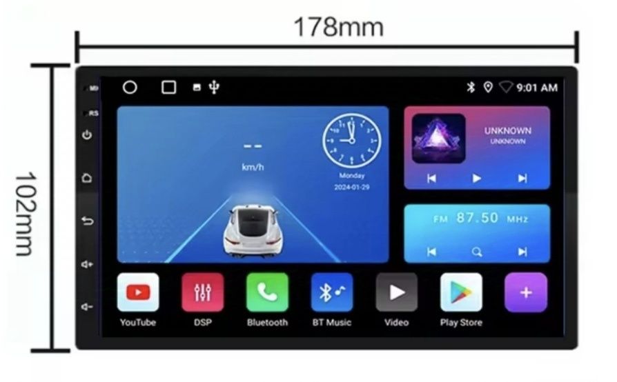 7 дюймів 2din Android магнітола 2/32 2/64 4/64 ГБ Carplay Android Auto
