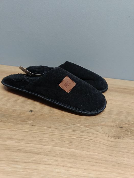#kapcie ciapki męskie 40/41 czarne ciepłe