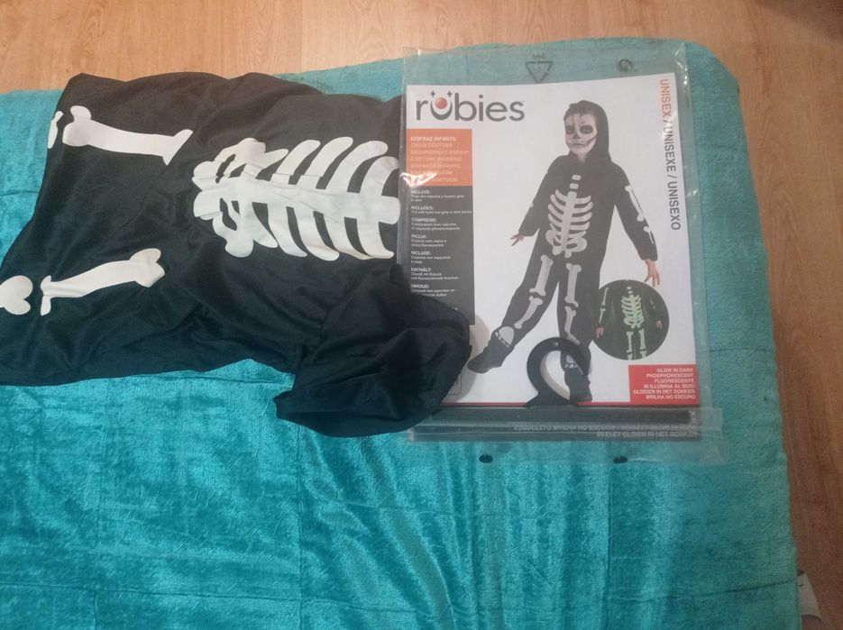 Disfarce esqueleto Halloween