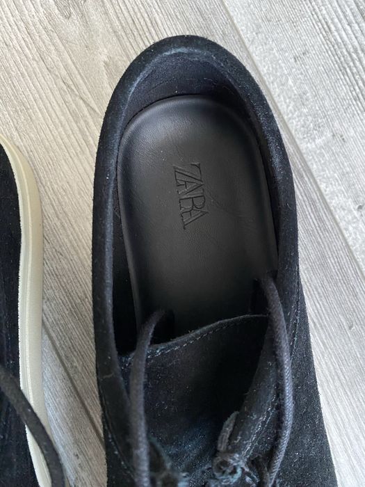 Замшеві лофери, туфлі ZARA, розмір 44