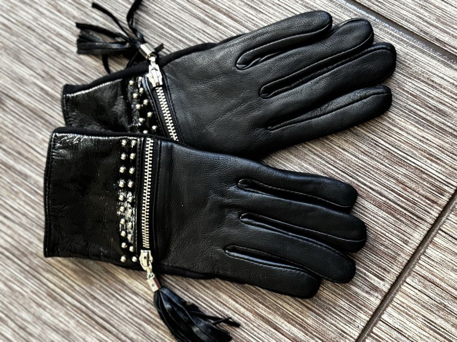 Утеплені рукавички, перчатки з натуральної шкіри river island, нові