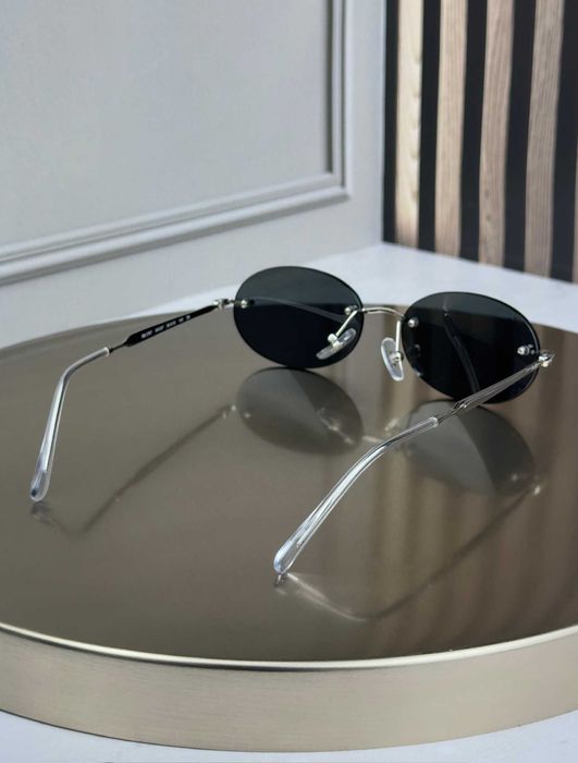 Сонцезахисні окуляри Ray-Ban RB3767 срібло, темна лінза, безободкові, овальні, унісекс, оригінал