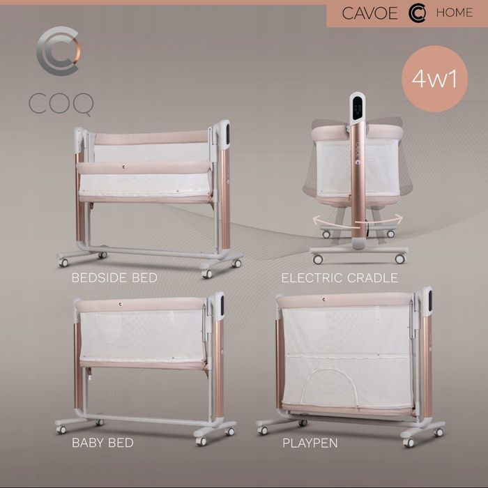 Dostawka łóżeczko kołyska elektryczna Cavoe COQ 4w1