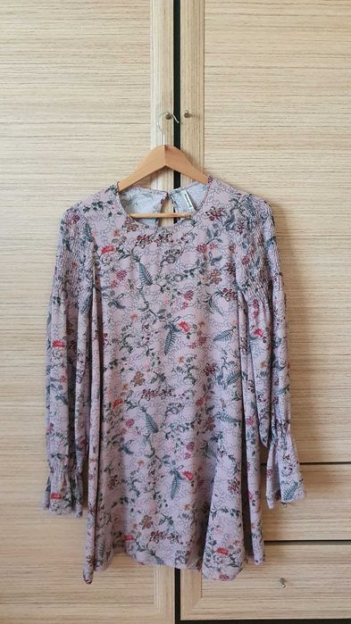 sukienka antyczny róż kwiaty floral