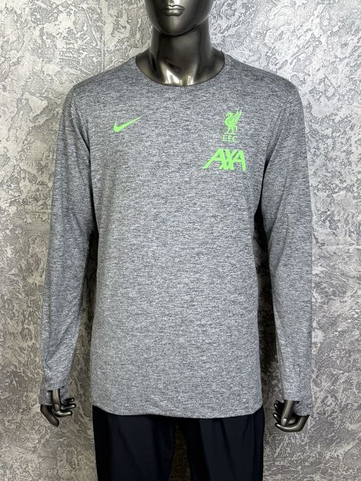 Nike dri-fit Liverpool кофта лонгслив L-XL размер футбольная серая