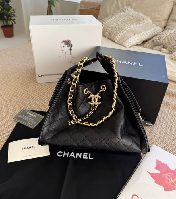 Сумка Chanel hobo 25 чорна коричнева бордов шанель хобо черная сумочка