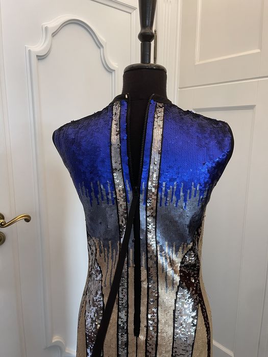 MAX MARA piękna sukienka cekinowa; stan IDEALNY