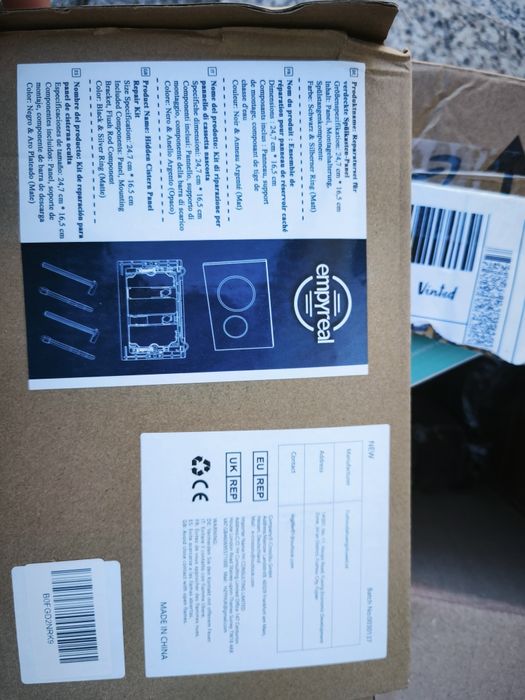 Conjunto de descarga duplo para autoclismo de parede