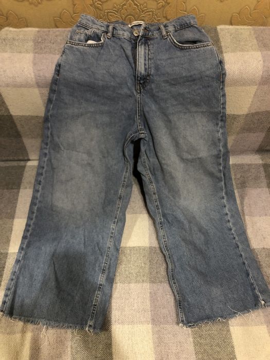 Джинсы кюлоты брюки женские джинсовые denim pull&bear jeans деним