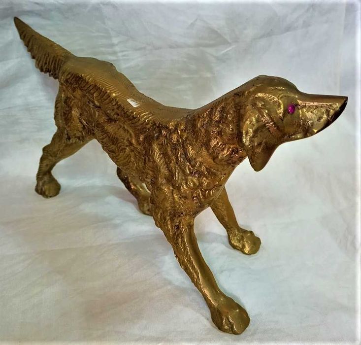 Escultura Cão Latão