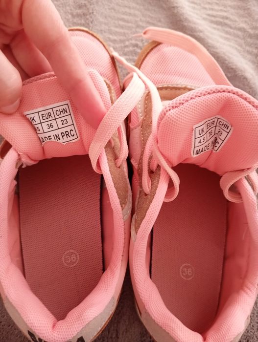 Tênis rosa usados 1 vez