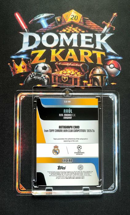 Karta Topps Chrome - Raul - Real Madrid - Autograf - Limit /150
