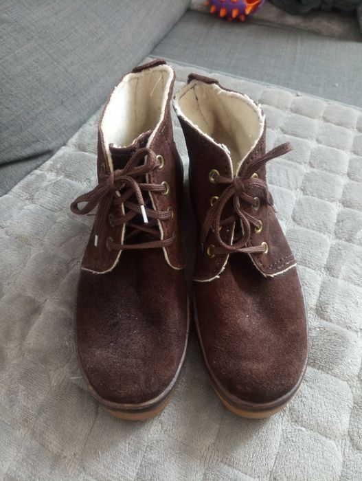 Buty brązowe zamszowe unisex 41 vintage