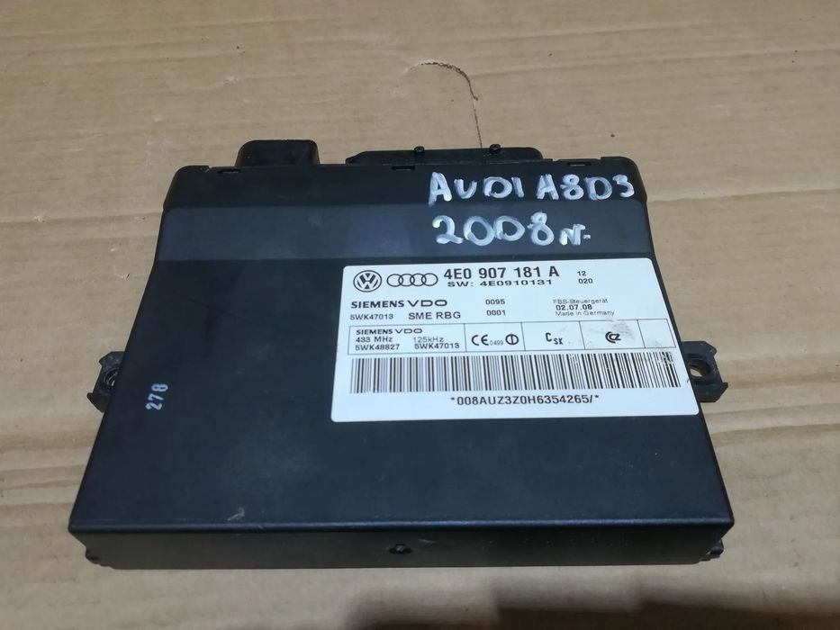 MODUŁ STEROWNIK KESSY AUDI A8 D3 4E0907181