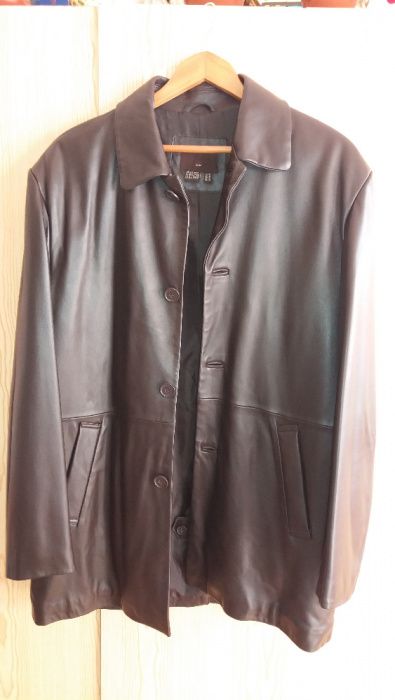 Casaco de Cabedal Novo Marca Zara