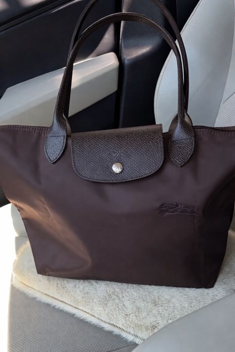 LE Pliage M tote bag Mocha - Recycled Canvas viral bag