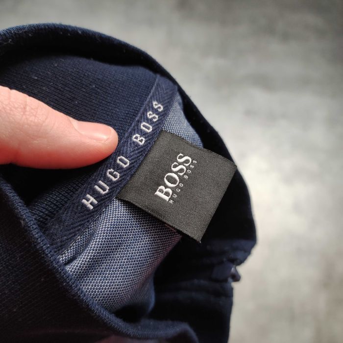 MĘSKA Bluza Elegancka Zip Stójka Bawełna Hugo Boss PREMIUM Classic
