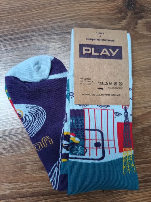 Skarpety Play - jedna para + skarpeta ratunkowa, rozmiar 41-45