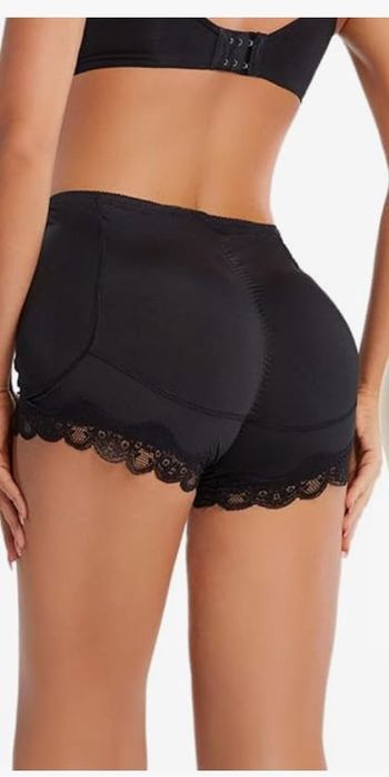 Damskie majtki modelujące, kontrolujące brzuch z nogawkami przeciw otarciom, czarne, rozm. 6XL, SUIUOI