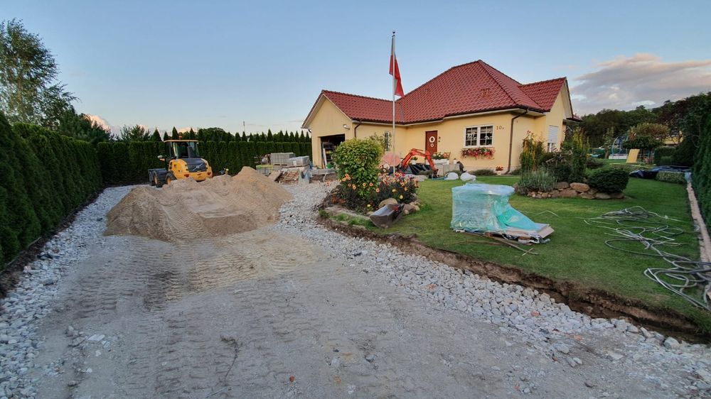 Usługi ogrodnicze, brukarskie, koparka, minikoparka+młot, chwytak