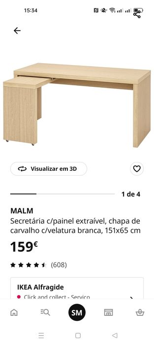 Mesa de escritório e cadeira