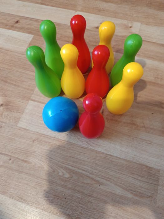 Nr339) kręgle plastikowe plus piłka dla dzieci zabawa ruchowa