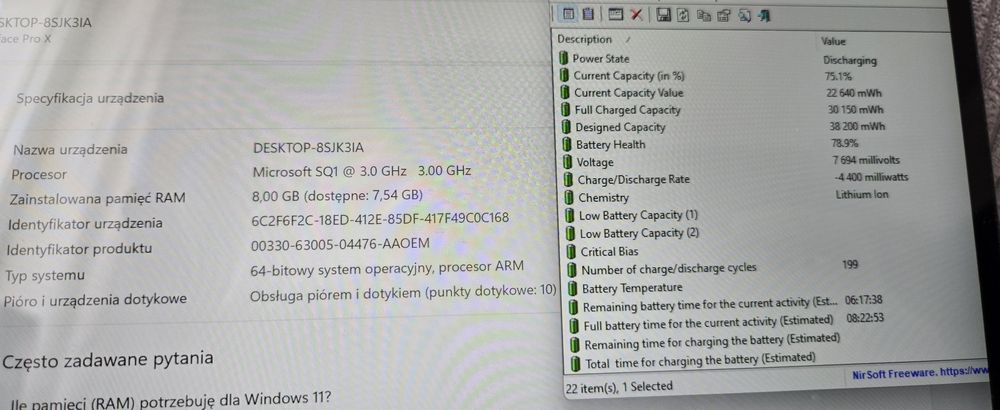 Microsoft Surface Pro X | 8/256GB | Klaw. Alcantara | Slim Pen |  Wawa