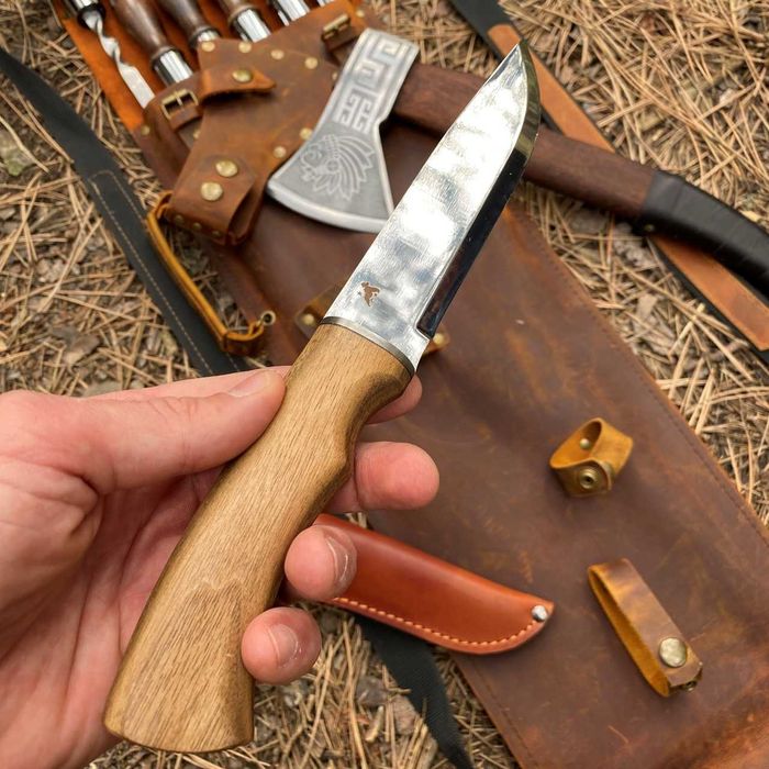 Набір шампурів ІНДІАНЕЦЬ МАЙЯ BS21 Подарочный набор в кожаном чехле