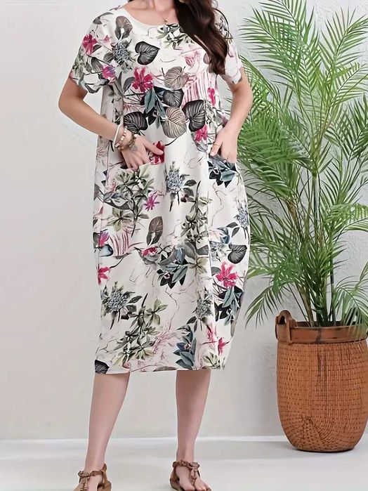 Стильна літня лляна сукня