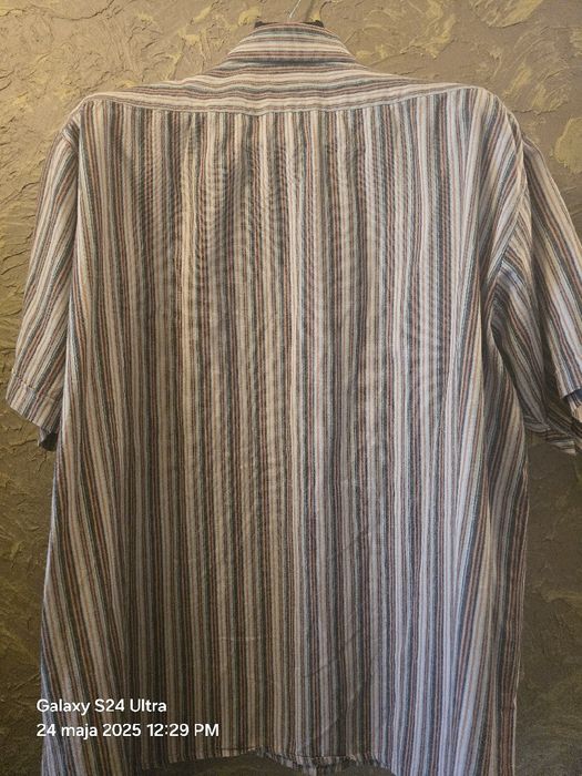 Elegancka niemiecka koszula myśliwska XXL. Guziki rogowe.