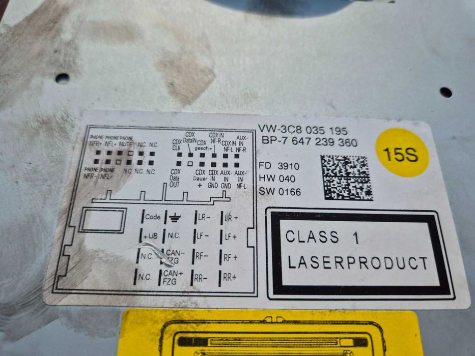 Магнітола RCD 510 3C8 035 195 A VW Passat B7 CC Golf 6