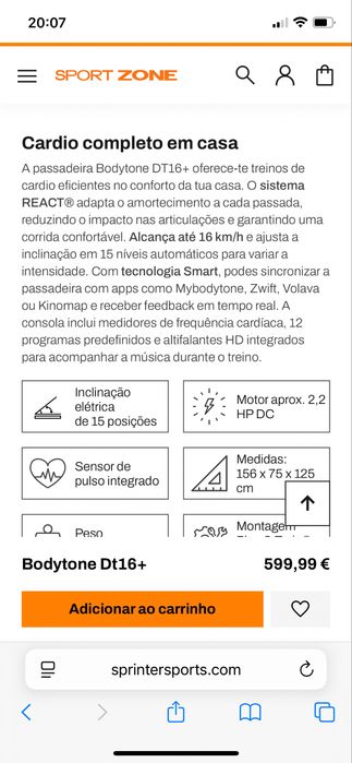 Passadeira electrica BODYTONE DT16