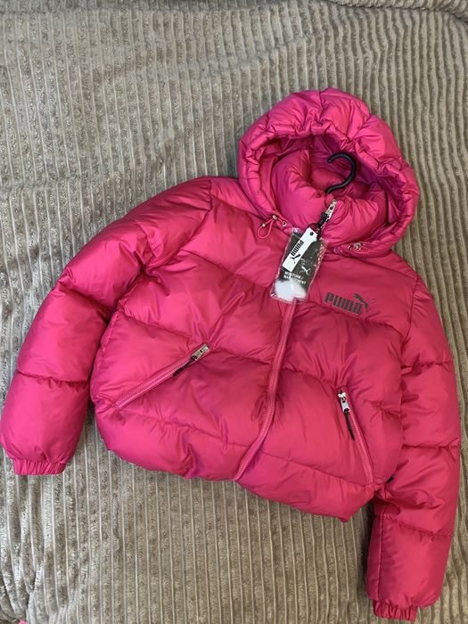 Пуховик  140 Puma Детский 104-152   Капучино Светлый Беж Пума,