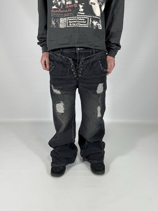 Джинсы : Mork,opium, streetwear, двойной пояс, size: M-XL, В