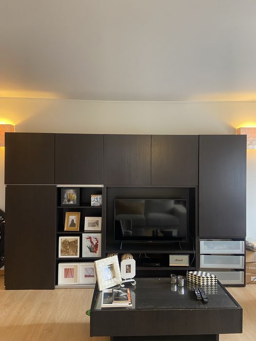 Móvel de TV / Estante IKEA BESTÅ – Castanho-Preto